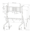 Neomounts FL50-575WH1 MOVE Go 65-110'' 100x100-1000x600 125kg h:129-139cm MOVE Go XL