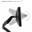 ART Desk handle on gas spring for 1 LCD monitor / LED 13-27 