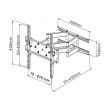 Techly Wall mount for LCD/LED 42-70 inches adjustable, 70 kg, Must