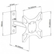 Techly Wall mount for TV LCD/L ED swivel 19-37inch 25kg