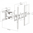 Maclean TV Wall Mount 43-100'' MC-423 80kg