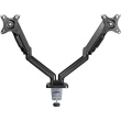 Goobay Desk Mount | Double Monitor Mount with Gas Spring | Swivel, Tilt, Rotation | 17-32 