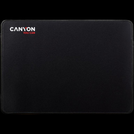 CANYON MP-4, Mouse pad,350X250X3MM,Multipandex,fully Black with our logo (non gaming),blister cardboard