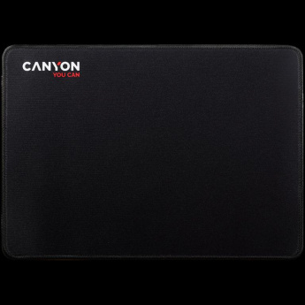 CANYON MP-4, Mouse pad,350X250X3MM,Multipandex,fully Black with our logo (non gaming),blister cardboard