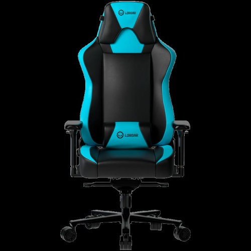 LORGAR Base 311, Gaming Chair, PU eco-leather, 1.8 mm metal frame, multiblock mechanism, 4D armrests, 5 Star aluminium base, Class-4 gas lift, 75mm PU casters, Black + blue