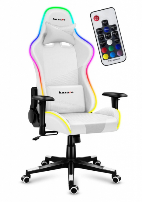 Huzaro Force 6.2 White RGB Gaming Chair GAMHUZFOT0103