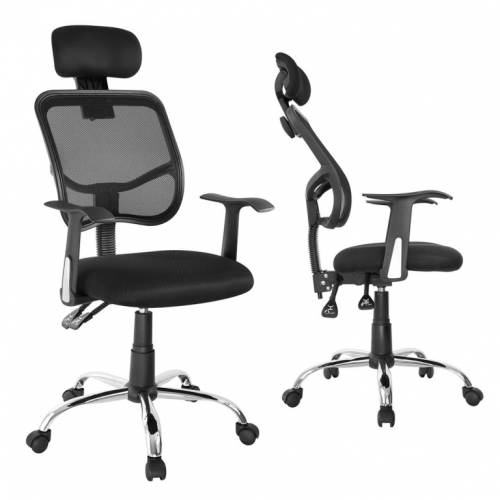 Mesh ergonomic office chair Ergo Office, with high back, adjustable headrest, max 150kg, ER-413