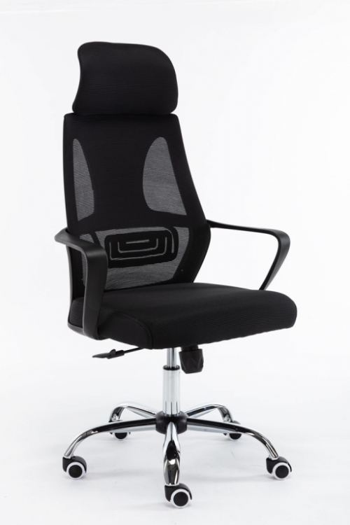 Topeshop FOTEL NIGEL CZERŃ office/computer chair Padded seat Mesh backrest