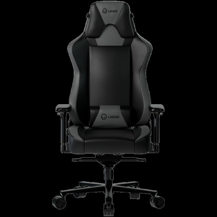 LORGAR Base 311, Gaming Chair, PU eco-leather, 1.8 mm metal frame, multiblock mechanism, 4D armrests, 5 Star aluminium base, Class-4 gas lift, 75mm PU casters, Black + grey