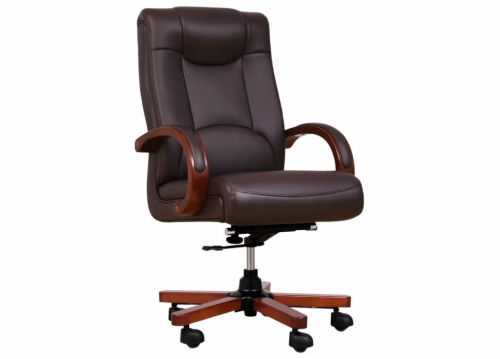 LIDER brown leather armchair