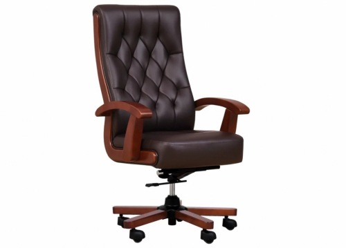 CONSUL brown leather armchair