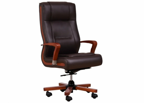 AMBASSADOR brown leather armchair