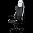 LORGAR Base 311, Gaming Chair, PU eco-leather, 1.8 mm metal frame, multiblock mechanism, 4D armrests, 5 Star aluminium base, Class-4 gas lift, 75mm PU casters, Black + white
