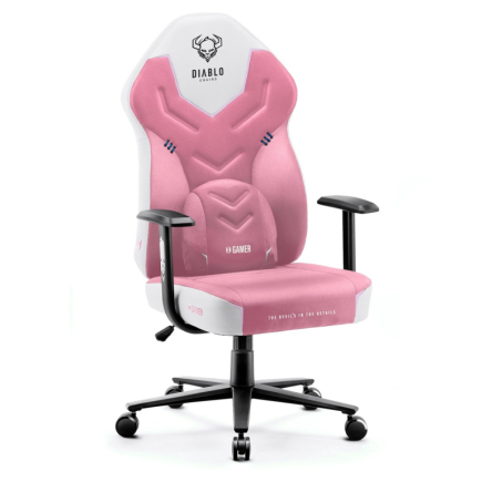 DIABLO X-GAMER Gaming Chair pink and white