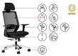 SPECTRUM ergonomic office chair black