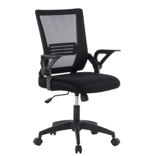 Techly Black Office chair with padded seat and net fabric back