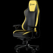 LORGAR Base 311, Mängutool , PU eco-leather, 1.8 mm metal frame, multiblock mechanism, 4D armrests, 5 Star aluminium base, Class-4 gas lift, 75mm PU casters, Black + yellow