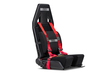 Next Level Racing Flight Simulator Seat - Airplane Seat for Home Simulator - Suitable for All Kinds of Sim Aviation - with Straps and Footrest - Integrated Casters (NLR-S030)