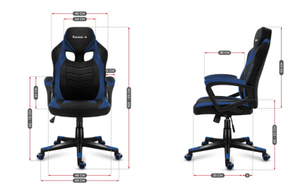 Huzaro FORCE 2.5 BLUE MESH Gaming armchair Mesh seat Must, Blue