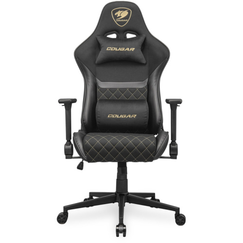 COUGAR Gaming-Stuhl Armor One V2 Gold F, PVC/Stoff, Schwarz