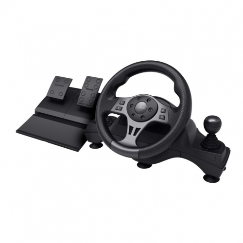 Trust GXT 289 Movi Black USB Steering wheel + Pedals Nintendo Switch, PlayStation 4, Xbox One S, Xbox One X, Xbox Series S, Xbox Series X