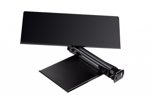 Next Level Racing Elite Keyboard and Mouse Tray - Tray for Keyboard and Mouse - Simple Black Design - Made of Durable Aluminum and Carbon Steel - Provides Tilt Mechanism (NLR-E010)