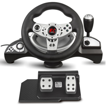 NanoRS RS700 Gaming Controller Black, Silver USB Steering wheel Analogue / Digital Android, PC, PlayStation 4, Playstation 3, Xbox One.