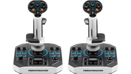 Thrustmaster Sol-R 2 HOSAS Space Sim Duo Must, Valge USB Flightstick Analogue / Digital PC