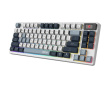 MSI FORGE GK600 TKL WIRELESS SKY keyboard Gaming USB + Bluetooth QWERTY UK English Blue, Valge