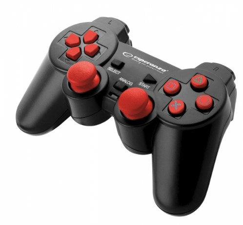 Esperanza EGG106R Gaming Controller Gamepad PC,Playstation 2,Playstation 3 Analogue / Digital USB 2.0 Black,Red