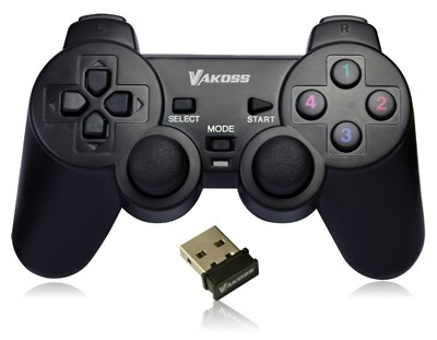 Vakoss GP-3925BK Gaming Controller Black RF Gamepad Analogue / Digital PC, Playstation 3