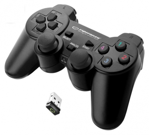 Esperanza EGG108K Gaming Controller Gamepad PC,Playstation 3 Analogue / Digital USB 2.0 Black