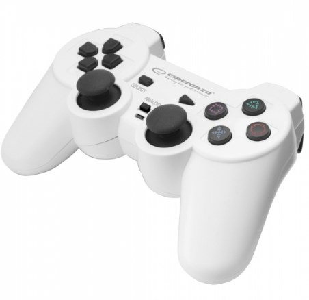 Esperanza EGG107W Gaming Controller Black, White USB 2.0 Gamepad Analogue / Digital PC, Playstation 3