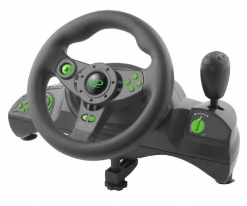 Esperanza EGW102 Gaming Controller Steering wheel PC,Playstation 3 Digital USB Black,Green