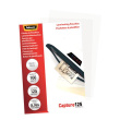 Fellowes | Laminating Pouch - 65x95mm | Glossy | Ideal for identity cards, credit cards, business cards and visitor cards; Capture 125 Micron thickness - providing an advanced level of document protection; Pack size of 100; Compatible with all laminator