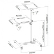 Techly Universal projector/notebook trolley two shelvy