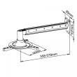 ART Wall HANDLE 36-58cm FOR PROJECTOR 15kg P-103 universal full adjustment