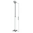 Techly Arm for projector 110-190cm ceiling, 15kg, silver