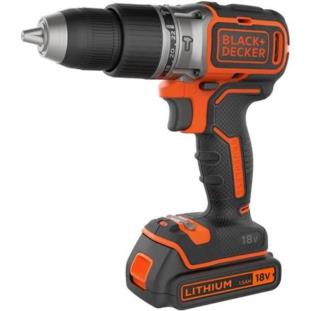 BLACK & DECKER 18V Drill Driver with 2x2.0 Ah Batteries | BCD383D2XK-QW