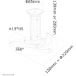 Neomounts BDH Höhe 8-15cm weiß Max.15KG