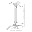 Techly Universal ceilling moun t 55-90cm 13,5kg silver