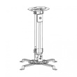 Techly Universal ceilling moun t 55-90cm 13,5kg silver