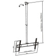 Sunne PL-C62 - Befestigungskit (Deckenhalterung) - für Flachbildschirm - Stahl - Silber - Bildschirmgröße: 94-160 cm