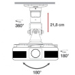 Techly Universal projector ceiling mount 22cm 10kg