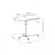 Techly Table for projector/not book, mobile black