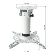 Techly Arm for projector 20 cm, ceiling, 15kg white
