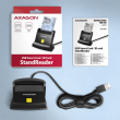 AXAGON CRE-SM4N - Universal desktop USB contact Smart/ID card reader -USB-A cable 1.3m 