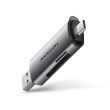 AXAGON CRE-SAC USB card reader - SD/microSD - USB-C and USB-A connectors