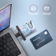 AXAGON CRE-SMPC USB-C smart / id card reader - Black - Foldable pocket  