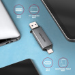 AXAGON AXAGON CRE-DAC USB card reader SD/microSD USB-A USB-C plus Caps